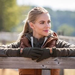 Horze Maya Winter Gloves - Dark Olive -Equestrian Equipment 590892 800 800
