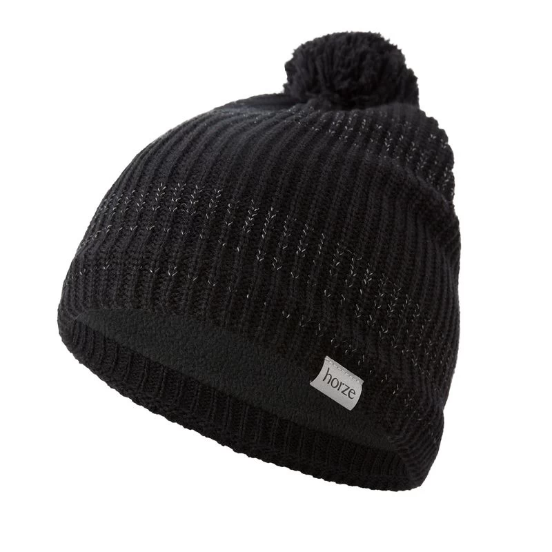 Horze Reflective Knitted Hat - Black 3 Horze Reflective Knitted Hat - Black