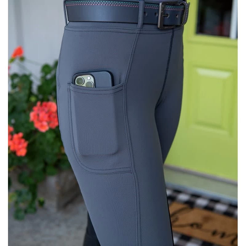 FITS Women's All Season Full Seat 2 Pocket Breeches - Graphite 4 FITS Women's All Season Full Seat 2 Pocket Breeches - Graphite - Image 2