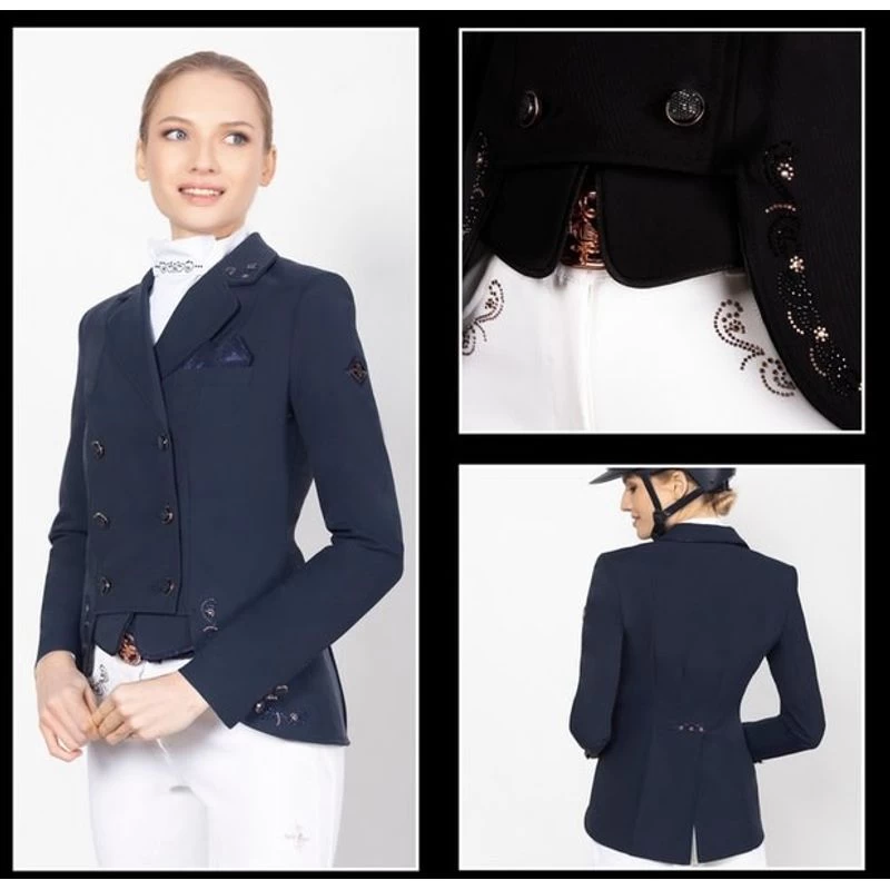 Fair Play Women's Lexim RoseGold Dressage Short Tailcoat - Navy 6 Fair Play Women's Lexim RoseGold Dressage Short Tailcoat - Navy - Image 4