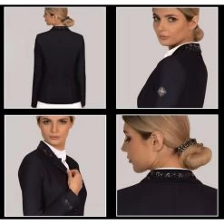 Fair Play Women's Taylor Rose Gold Comfimesh Show Jacket - Black -Equestrian Equipment 593388 800 800