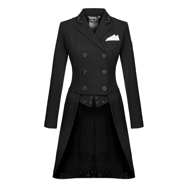 Fair Play Women's Dorothee Rose Gold Shadbelly Coat - Black 3 Fair Play Women's Dorothee Rose Gold Shadbelly Coat - Black