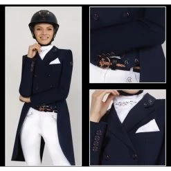 Fair Play Women's Dorothee Rose Gold Shadbelly Coat - Black 9 Fair Play Women's Dorothee Rose Gold Shadbelly Coat - Black -Equestrian Equipment 593902 800 800