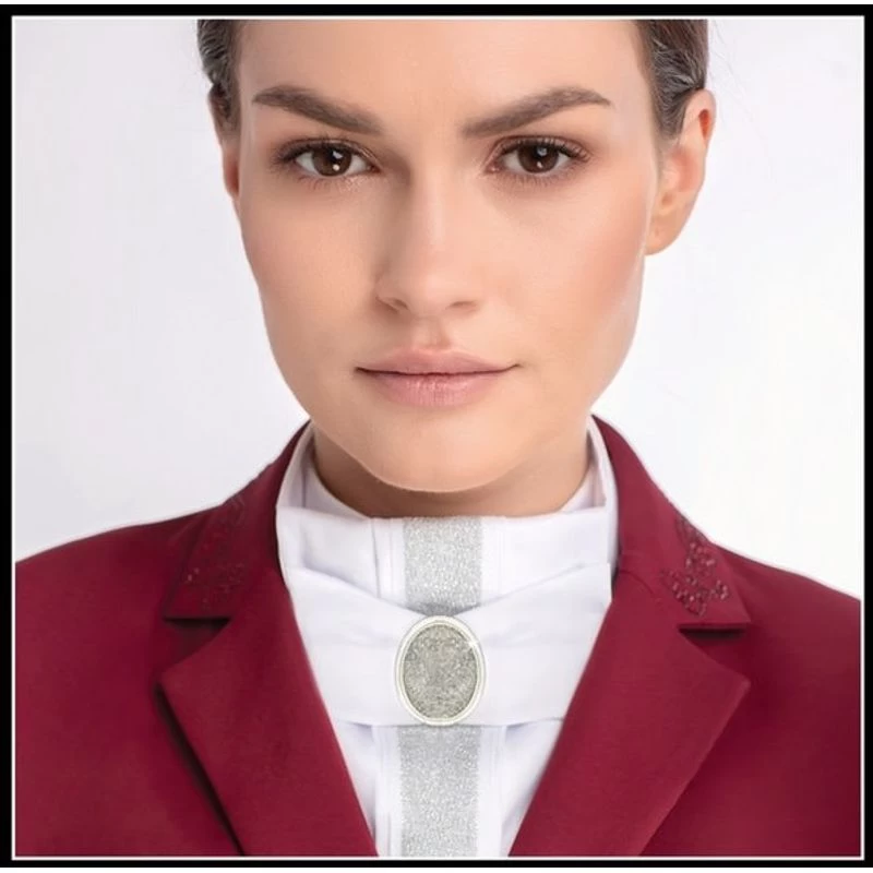 Fair Play Countess Ready Tied Stock Tie - White 4 Fair Play Countess Ready Tied Stock Tie - White - Image 2