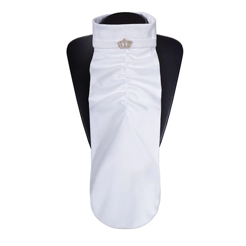 Fair Play Princess Ready Tied Stock Tie - White/Silver Crown 3 Fair Play Princess Ready Tied Stock Tie - White/Silver Crown