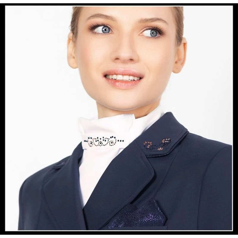 Fair Play Andrea Rose Gold Ready Tied Stock Tie - Rose Gold/Black 4 Fair Play Andrea Rose Gold Ready Tied Stock Tie - Rose Gold/Black - Image 2