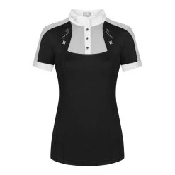Fair Play Women's Lorella Short Sleeve Competition Shirt - Black/White
