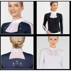 Fair Play Women's Lorella Long Sleeve Competition Shirt - White -Equestrian Equipment 594534 800 800