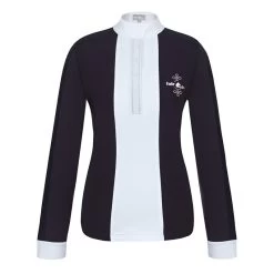 Fair Play Women's Claire Pearl Long Sleeve Competition Shirt - Black/White