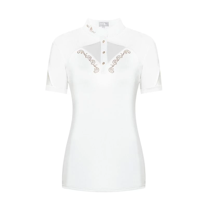 Fair Play Women's Cathrine Rose Gold Short Sleeve Competition Shirt - White 3 Fair Play Women's Cathrine Rose Gold Short Sleeve Competition Shirt - White