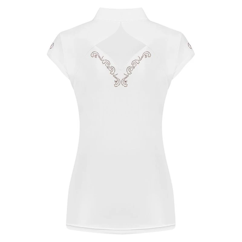 Fair Play Women's Cathrine Rose Gold Sleeveless Competion Shirt - White 4 Fair Play Women's Cathrine Rose Gold Sleeveless Competion Shirt - White - Image 2