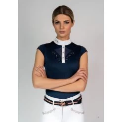 Fair Play Women's Cathrine Rose Gold Sleeveless Competion Shirt - White 8 Fair Play Women's Cathrine Rose Gold Sleeveless Competion Shirt - White -Equestrian Equipment 595649 800 800