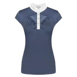 Fair Play Women's Cathrine Rose Gold Sleeveless Competion Shirt - Steel Blue