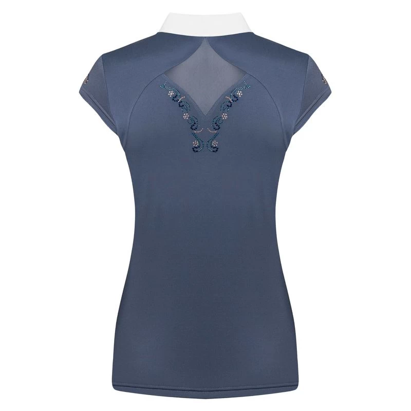 Fair Play Women's Cathrine Rose Gold Sleeveless Competion Shirt - Steel Blue 4 Fair Play Women's Cathrine Rose Gold Sleeveless Competion Shirt - Steel Blue - Image 2