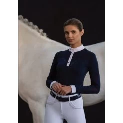 Fair Play Women's Cathrine Long Sleeve Competition Shirt - White 8 Fair Play Women's Cathrine Long Sleeve Competition Shirt - White -Equestrian Equipment 595745 800 800