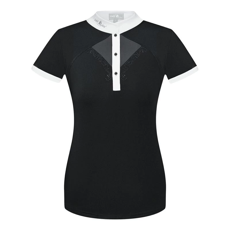 Fair Play Women's Cathrine Short Sleeve Competition Shirt - Black/White 3 Fair Play Women's Cathrine Short Sleeve Competition Shirt - Black/White