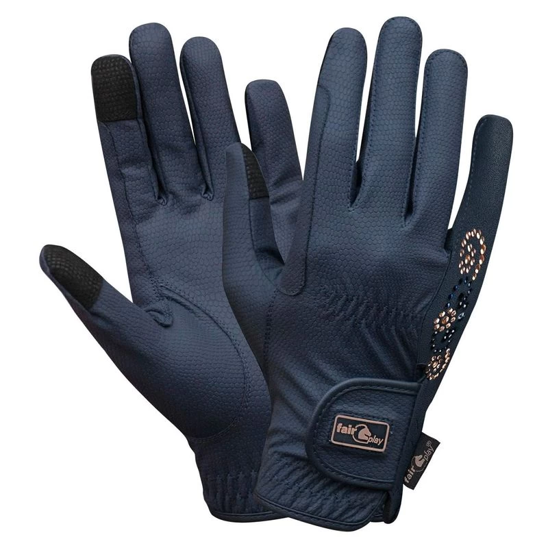 Fair Play Pammy Rose Gold Gloves - Navy 3 Fair Play Pammy Rose Gold Gloves - Navy