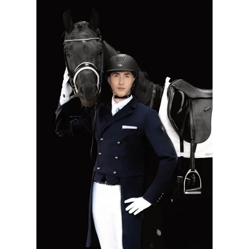 Fair Play Men's Patrik Shadbelly Show Coat - Black/Beige 4 Fair Play Men's Patrik Shadbelly Show Coat - Black/Beige - Image 2