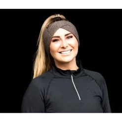 Back On Track Nora Wool Blend Twist Headband - Brown -Equestrian Equipment 596855 800 800