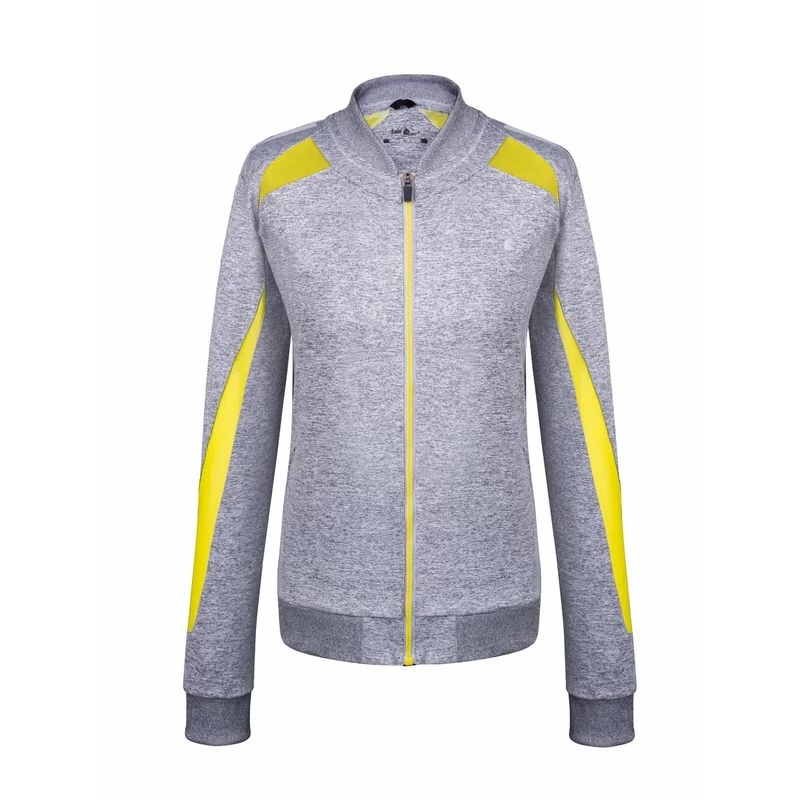 Fair Play Women's Jager Sweatshirt - Grey Melange/Lime 3 Fair Play Women's Jager Sweatshirt - Grey Melange/Lime