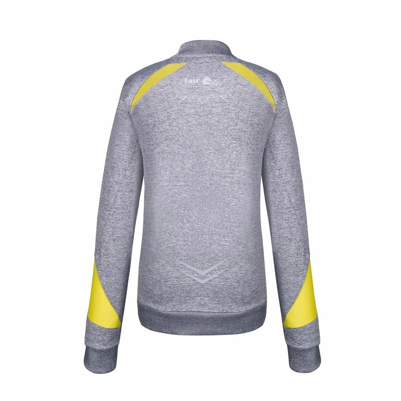 Fair Play Women's Jager Sweatshirt - Grey Melange/Lime 4 Fair Play Women's Jager Sweatshirt - Grey Melange/Lime - Image 2