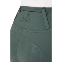 Horze Women's Rosie Full Seat Tights W/Rose Gold Zippers - Green 13 Horze Women's Rosie Full Seat Tights W/Rose Gold Zippers - Green -Equestrian Equipment 599894 800 800