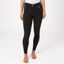 Horze Women's Dina Crystal Detailed Silicone Full Seat Breeches - Black -Equestrian Equipment 600774 800 800