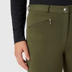 Horze Women's Active Knee Patch Breeches - Beetle Khaki Green 10 Horze Women's Active Knee Patch Breeches - Beetle Khaki Green -Equestrian Equipment 601126 800 800
