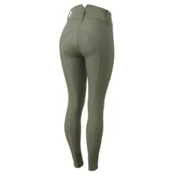 Horze Women's Indira Full Seat Breeches - Beetle Khaki Green
