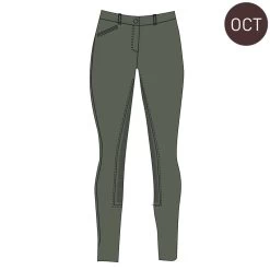 Horze Women's Active Full Seat Breeches - Beetle Khaki Green -Equestrian Equipment 602026 800 800