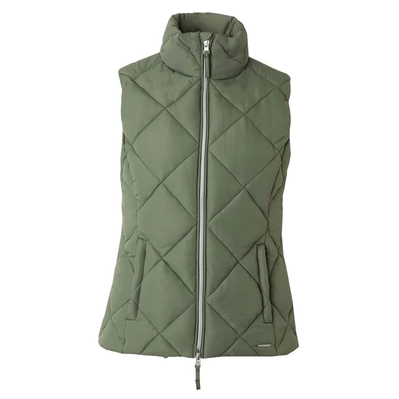 Horze Women's Carola Padded Vest - Beetle Khaki Green 3 Horze Women's Carola Padded Vest - Beetle Khaki Green