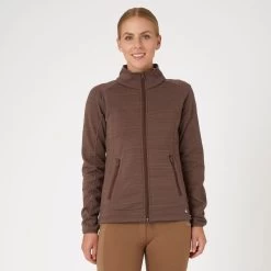 Horze Women's Addison Fleece Riding Jacket - French Roast -Equestrian Equipment 602603 800 800