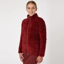 Horze Women's Merida Fleece Jacket - Merlot -Equestrian Equipment 602939 800 800