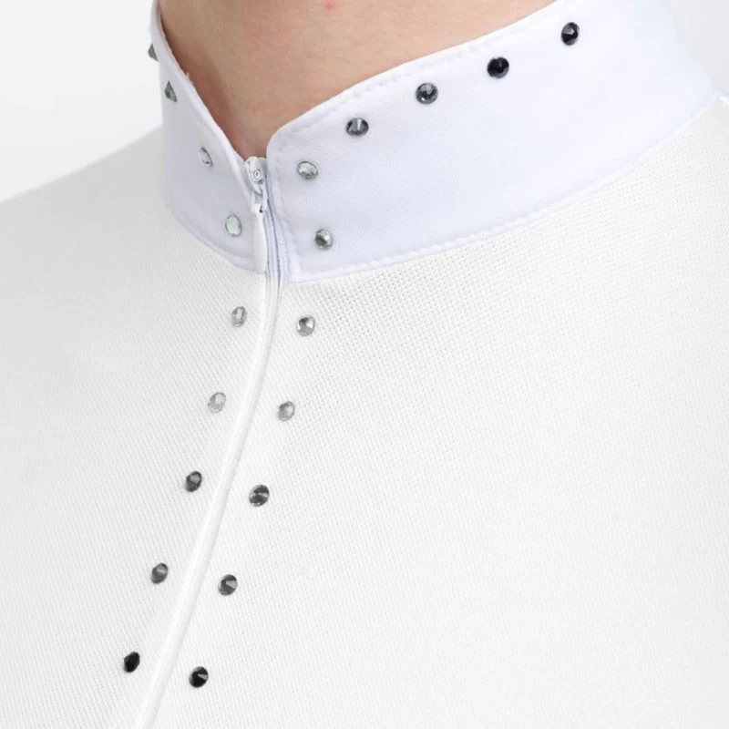 Cavalliera Women's Diva Long Sleeve Show Shirt - Off White 5 Cavalliera Women's Diva Long Sleeve Show Shirt - Off White - Image 3