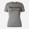 Oughton Women's Horses Go With Everything Tee - Dapple Grey 2 Oughton Women's Horses Go With Everything Tee - Dapple Grey -Equestrian Equipment 603880 800 800