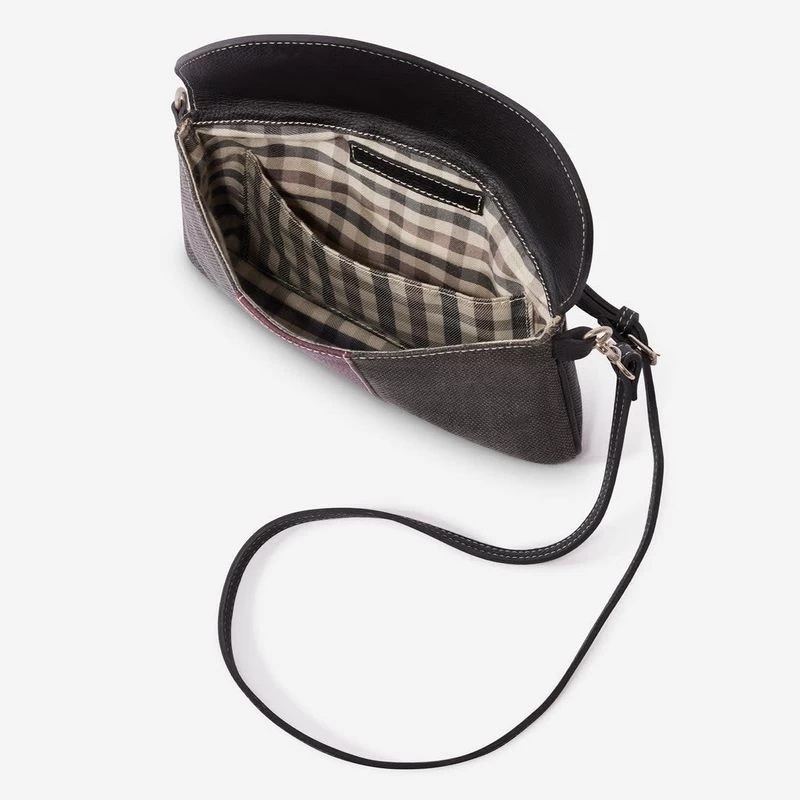 Oughton Vintage Canvas Paddock Crossbody - Graphite/Bordeaux 4 Oughton Vintage Canvas Paddock Crossbody - Graphite/Bordeaux - Image 2