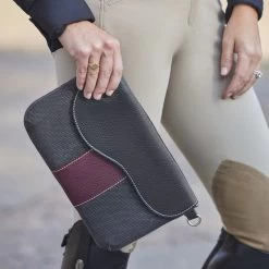 Oughton Vintage Canvas Paddock Crossbody - Graphite/Bordeaux 10 Oughton Vintage Canvas Paddock Crossbody - Graphite/Bordeaux -Equestrian Equipment 603912 800 800