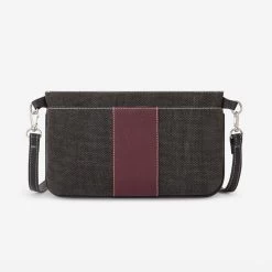 Oughton Vintage Canvas Paddock Crossbody - Graphite/Bordeaux 11 Oughton Vintage Canvas Paddock Crossbody - Graphite/Bordeaux -Equestrian Equipment 603913 800 800