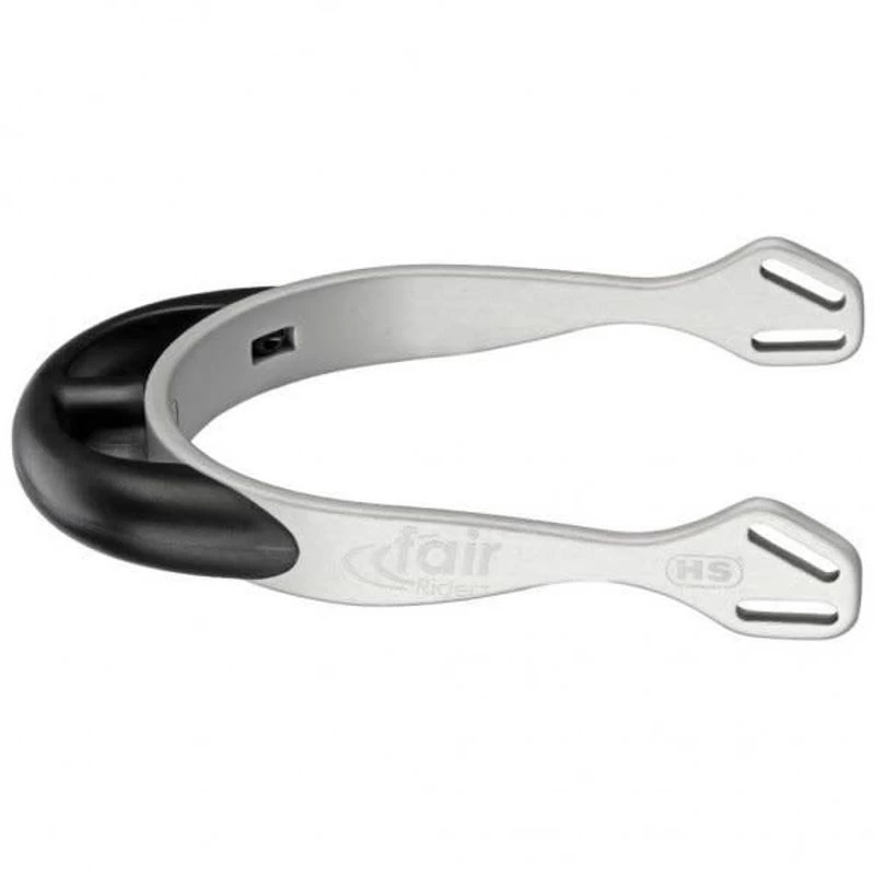 Herm Sprenger 20mm Rounded Neck Fairrider Spurs - Silver Aluminum/Black 3 Herm Sprenger 20mm Rounded Neck Fairrider Spurs - Silver Aluminum/Black