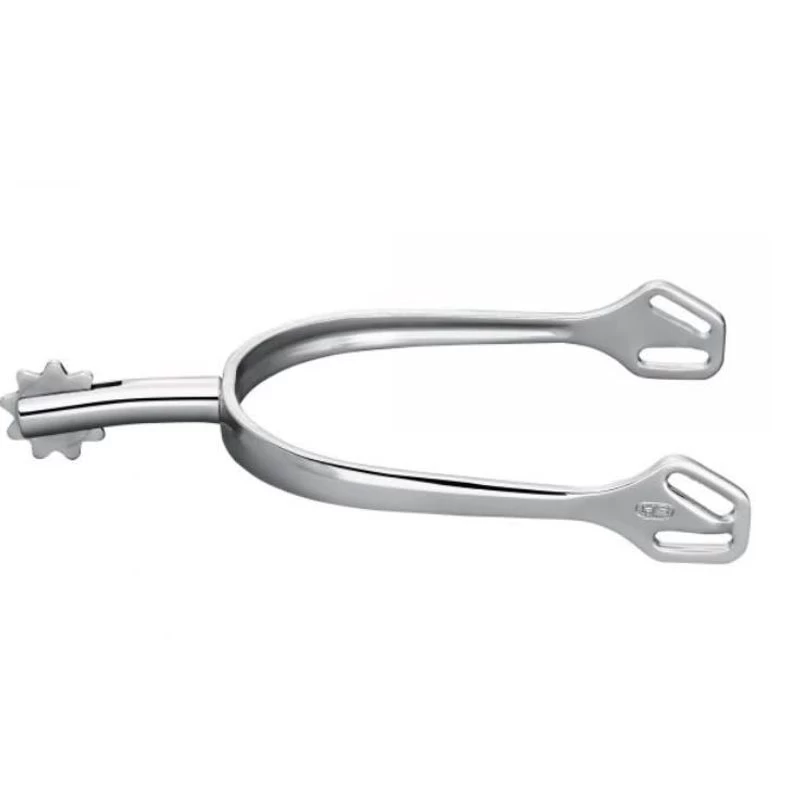 Herm Sprenger 45mm Flat Neck Rowel #4 Ultra Fit Spurs - Stainless Steel 3 Herm Sprenger 45mm Flat Neck Rowel #4 Ultra Fit Spurs - Stainless Steel
