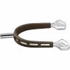 Herm Sprenger 35mm Flat Neck Ultra Fit Extra Grip Spurs - Stainless Steel/Brown Grip -Equestrian Equipment 605207 800 800