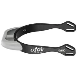 Herm Sprenger 20mm Flat Neck Fairrider Spurs - Black Aluminum/Silver