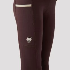 Horze Kids' Morgan Knee Patch Riding Tights - French Roast -Equestrian Equipment 607662 800 800