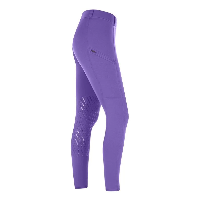 Kerrits Kids' Power Stretch Knee Patch Pocket Tights - Violet 3 Kerrits Kids' Power Stretch Knee Patch Pocket Tights - Violet