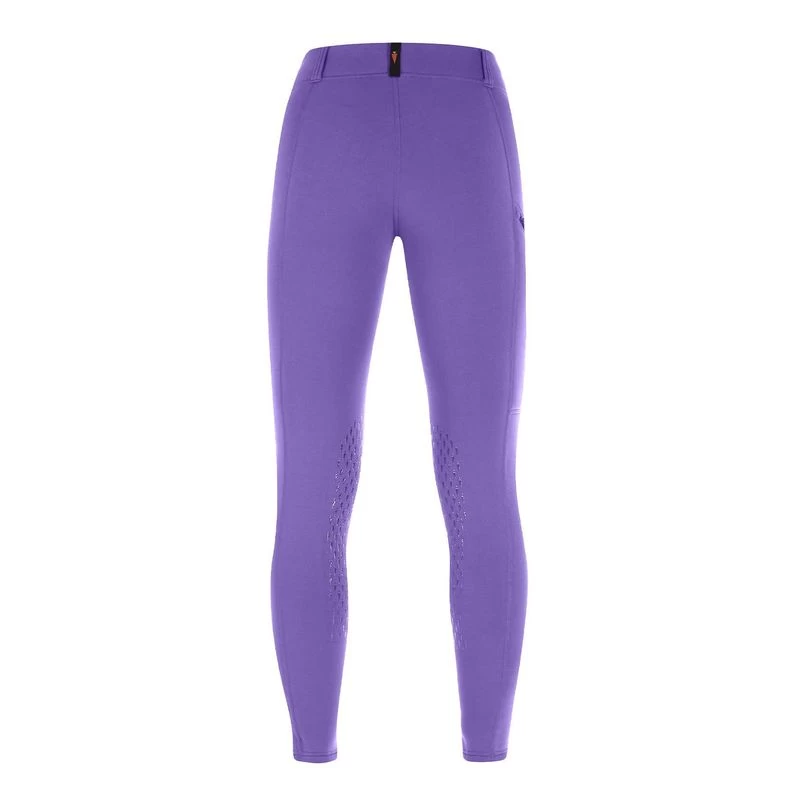 Kerrits Kids' Power Stretch Knee Patch Pocket Tights - Violet 4 Kerrits Kids' Power Stretch Knee Patch Pocket Tights - Violet - Image 2