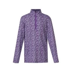 Kerrits Kids' Always Cool Print Ice Fil Long Sleeve Shirt - Iris Make Your Luck