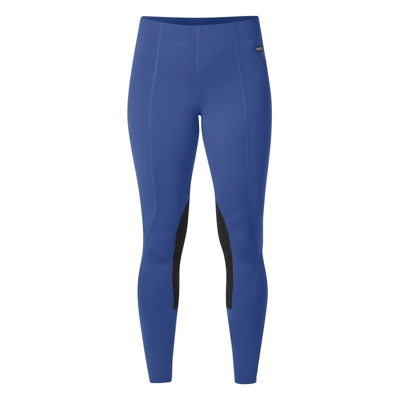 Kerrits Women's Flow Rise Knee Patch Performance Tights - True Blue 3 Kerrits Women's Flow Rise Knee Patch Performance Tights - True Blue