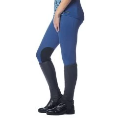 Kerrits Women's Flow Rise Knee Patch Performance Tights - True Blue 8 Kerrits Women's Flow Rise Knee Patch Performance Tights - True Blue -Equestrian Equipment 609523 800 800