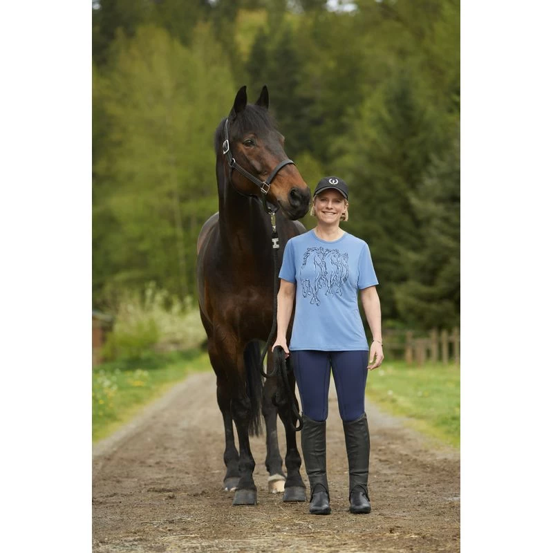 Kerrits Women's Dancing Horses Tee - Lake 6 Kerrits Women's Dancing Horses Tee - Lake - Image 4