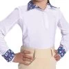 Romfh Kids' Sarah Long Sleeve Shirt Snap - White/LillyBits Juicy Pink 2 Romfh Kids' Sarah Long Sleeve Shirt Snap - White/LillyBits Juicy Pink -Equestrian Equipment 615202 800 800